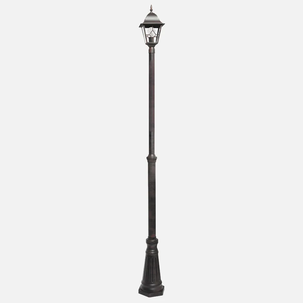149341002 - Farola Exterior Aluminio Bootes 1xe27 Marron Ip44  220x18x18 Cm