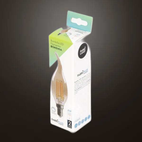 Bulb Filament Bohemia 12,3x3,5d 4w Dimmable  E14 330lm Amber 2700k