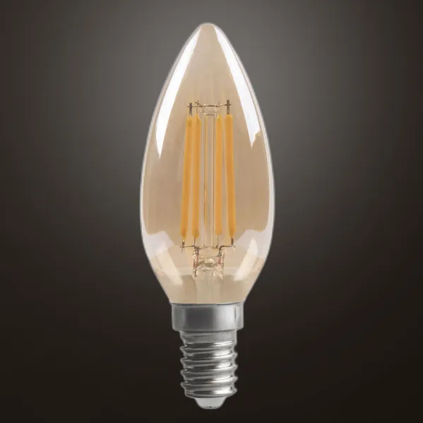 Bulb Filament Candle 10x3,5d 4w Dimmable E14  330lm Amber 2700k