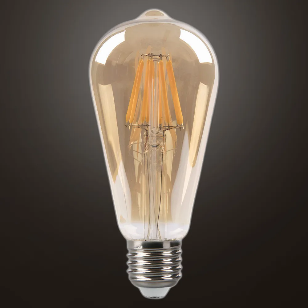141301186 - Bulb Filament Pebetero 14x6,5d 8w Dimmable  700lm E27 Amber 2700k