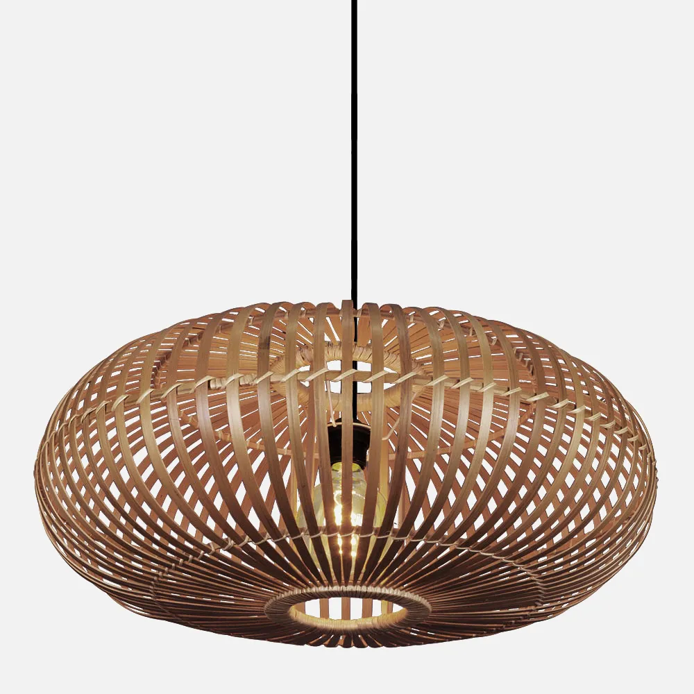 Colgante Bambu Fargesia 1xe27 Avellana Regx60x60 Cm