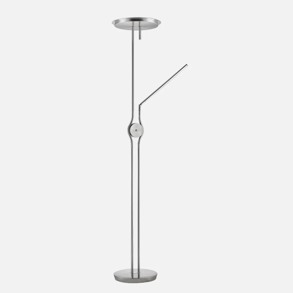 Pie De Salon Westerlund 30+4w 4000k Niquel 180x35x35 Cm C/lector con reg.int. y 3000-4000-6500k