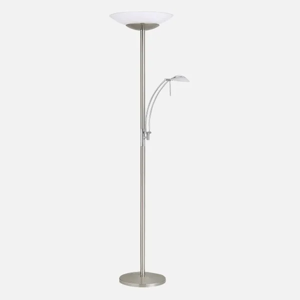 Pie De Salon Woh 30+5w 4000k C/lector Niquel 3000/500lm 180x43x60 Cm C/Reg.Intensidad
