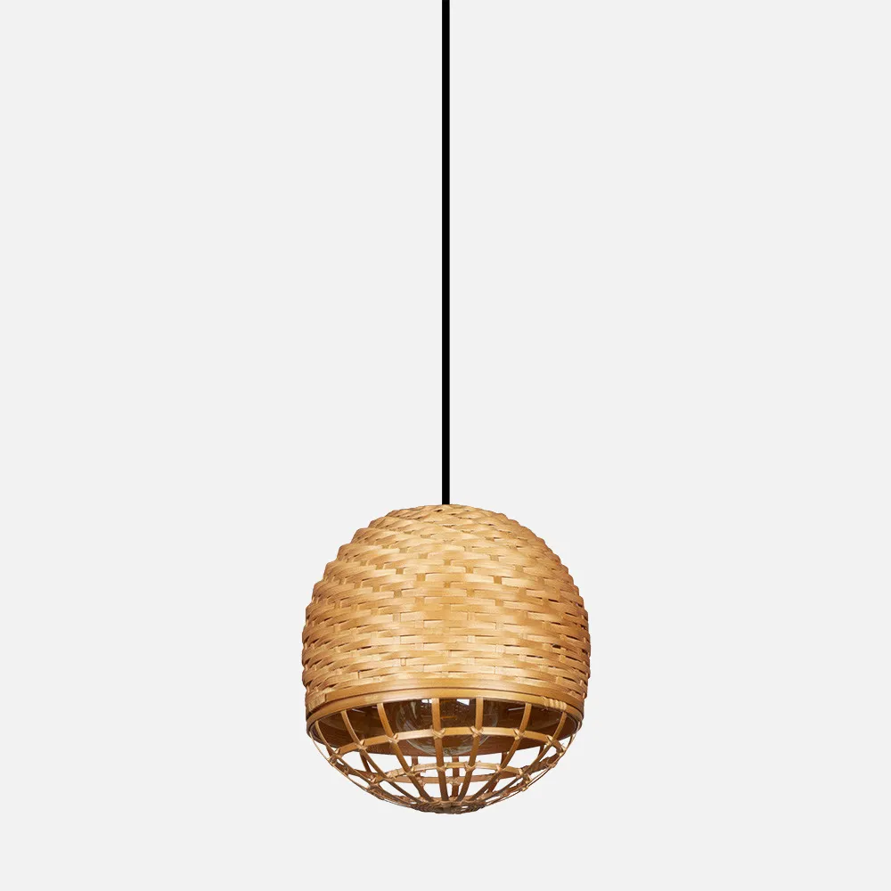 Colgante Bambu Fargesia 1xe27 Avellana Regx24d