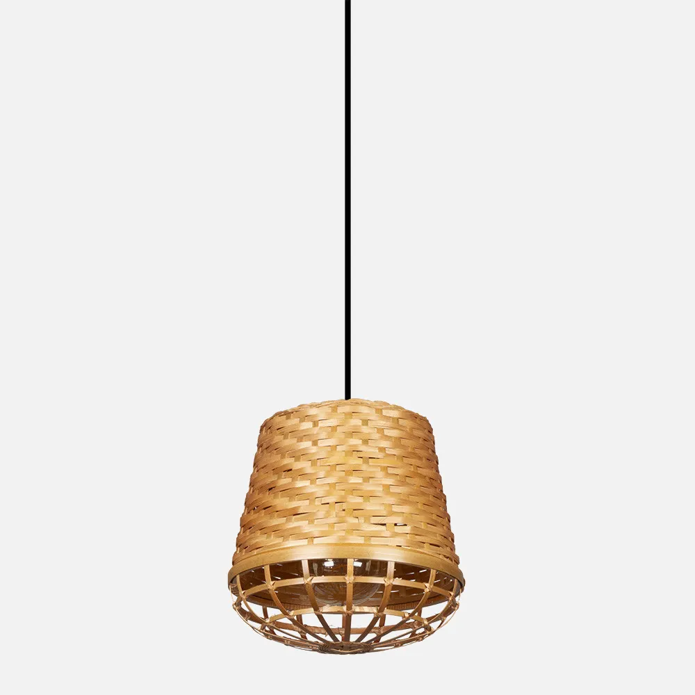 Colgante Bambu Fargesia 1xe27 Avellana Regx24x24 Cm