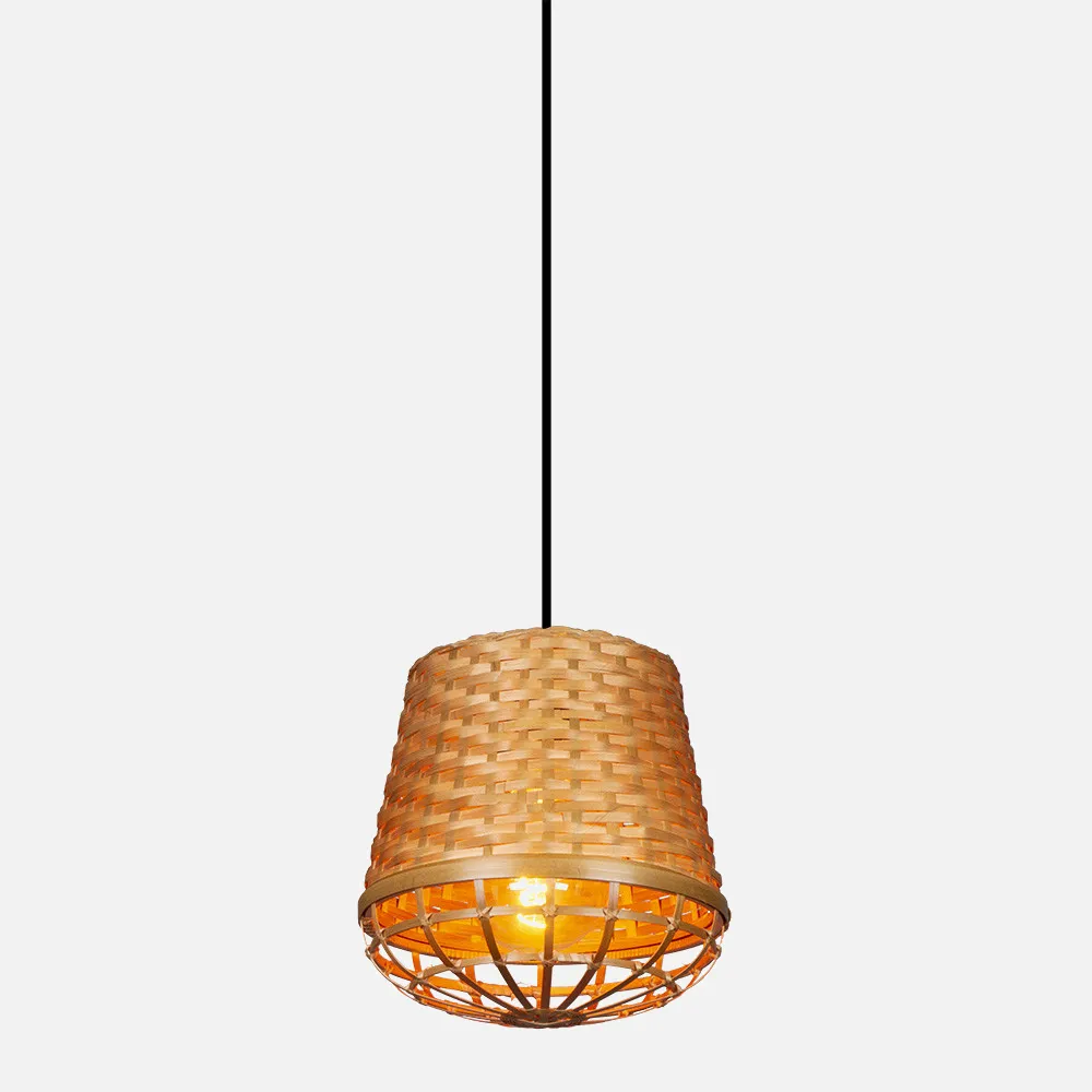 Colgante Bambu Fargesia 1xe27 Avellana Regx24x24 Cm