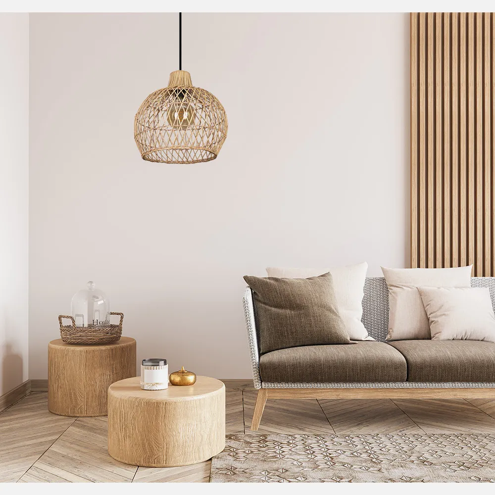 Colgante Rattan Dracena 1xe27 Regx39x39 Cm