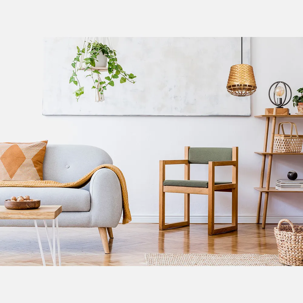 Colgante Bambu Fargesia 1xe27 Avellana Regx24x24 Cm