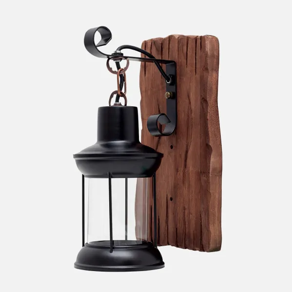 Wall light Rustic Finca 1xe27 Black 30x22x22 Cm