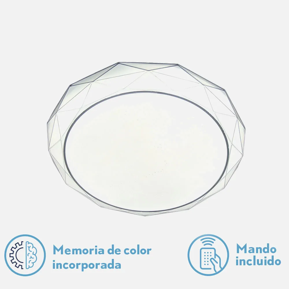 Plafon Red. Soliman 48w 3000-4000-6500k 8x40d 3744lm.reg.intens.y C.remoto C/memoria