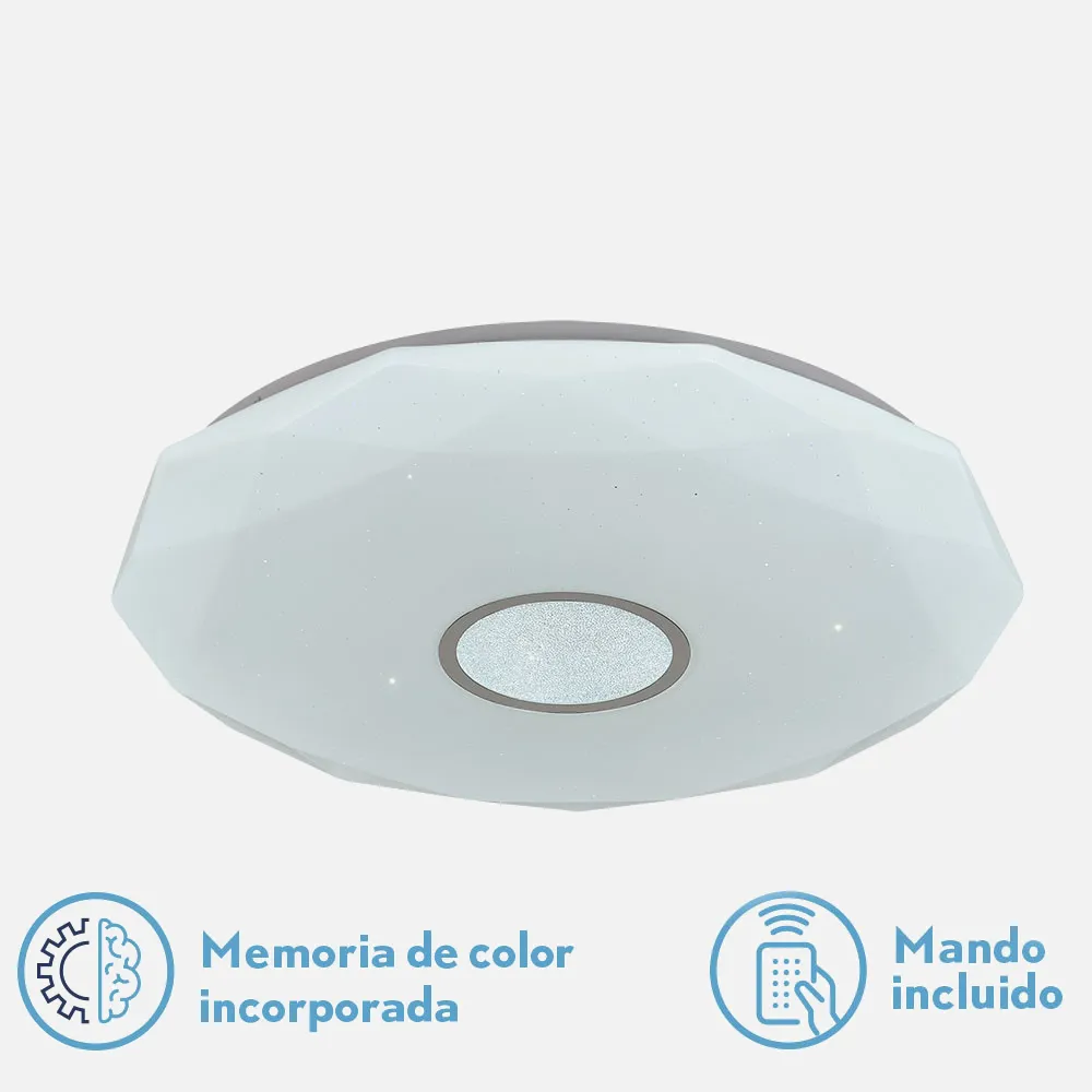 Plafon Red. Saboya 72w 3000-4000-6500k  7x50x50 Cm  5616lm.reg.intens.y C.remoto C/memoria