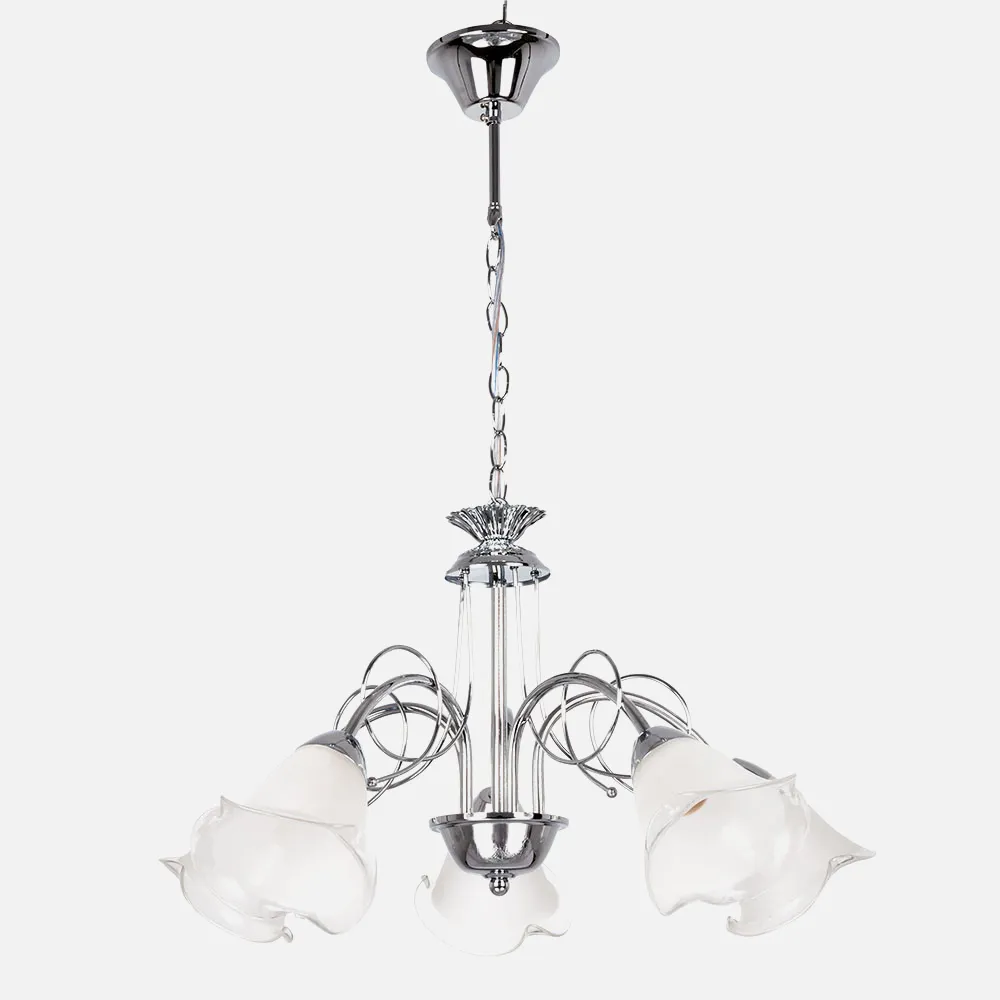 Lampara Adelfa 5xe14 Cromo Regx56x56 Cm