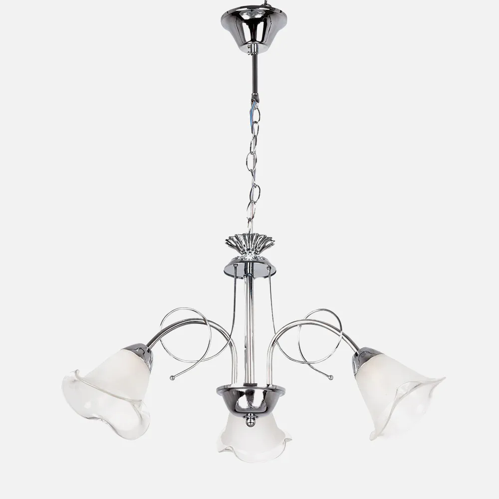 Lampara Adelfa 3xe14 Cromo Regx56x56 Cm