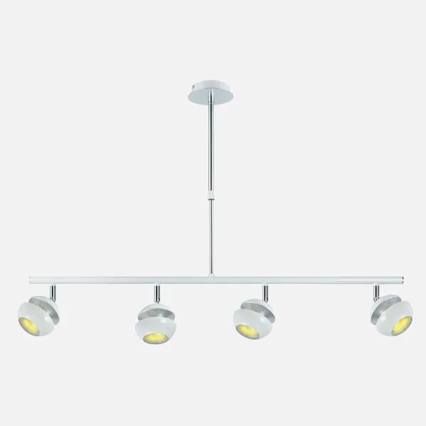 Colgante Beethoven Blanco/plata 4xgu10
