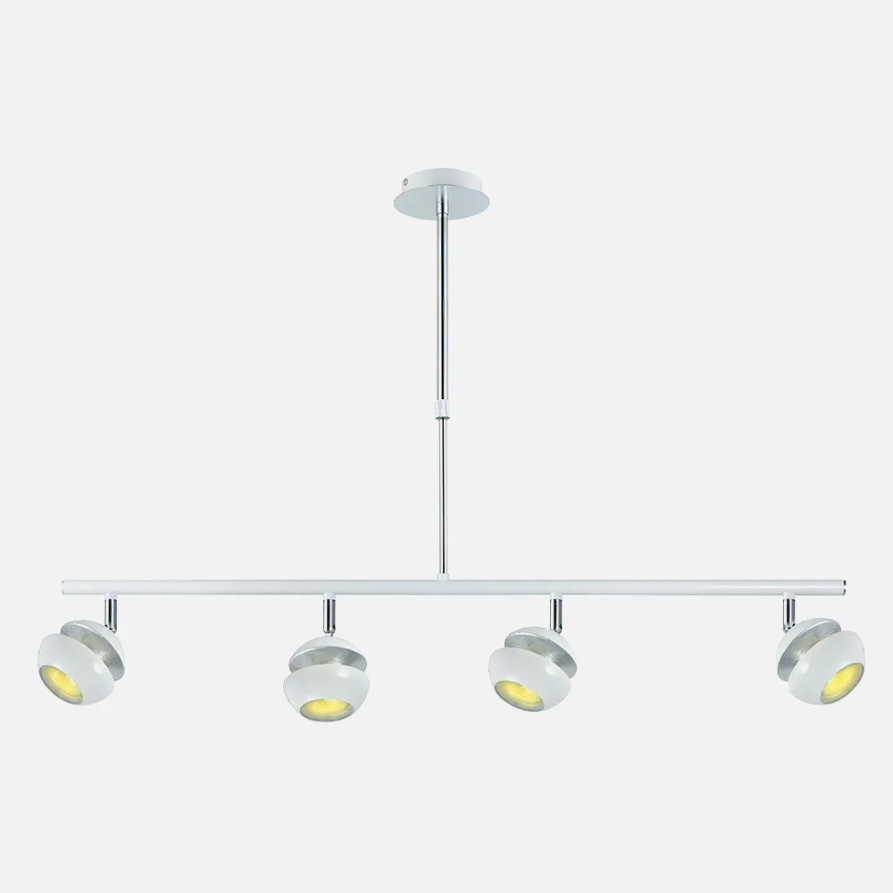 Colgante Beethoven Blanco/plata 4xgu10