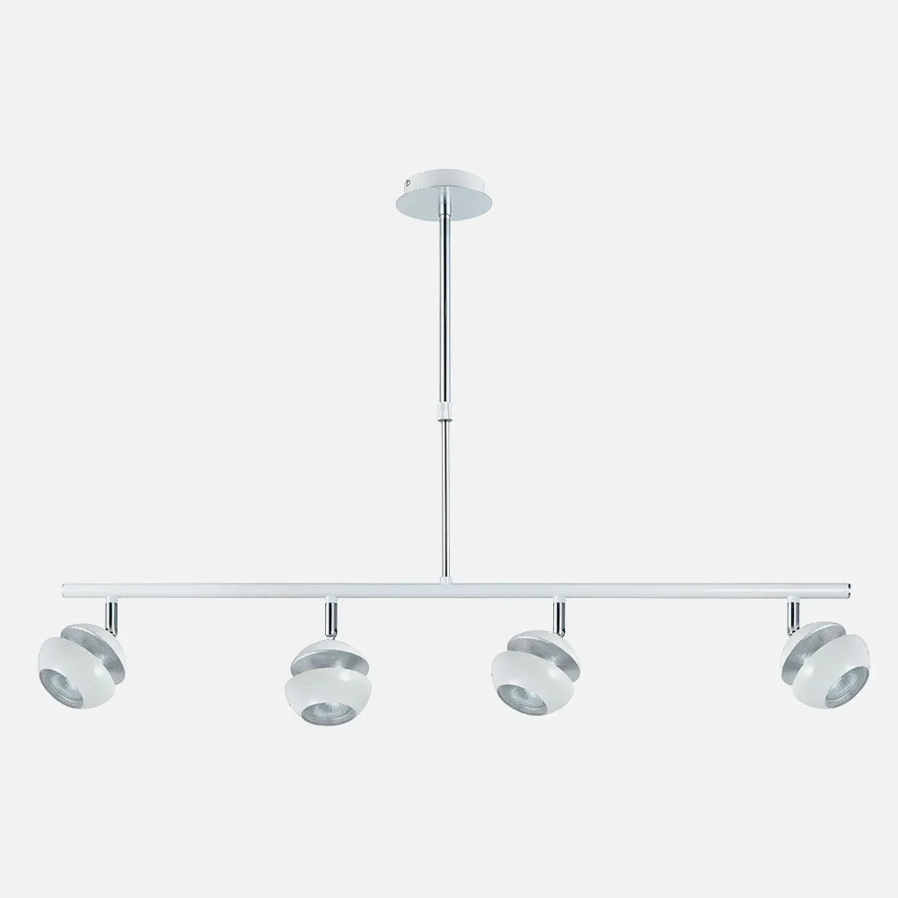 142054001 - Pendant light Beethoven White/silver 4xgu10