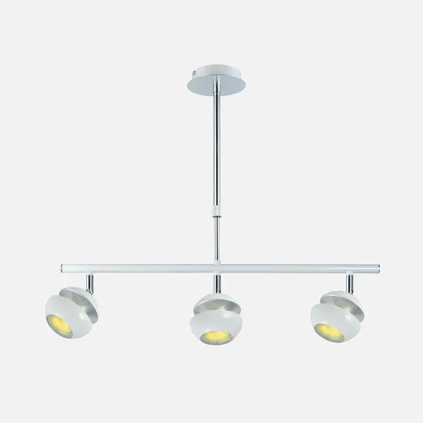 Pendant light Beethoven White/silver 3xgu10