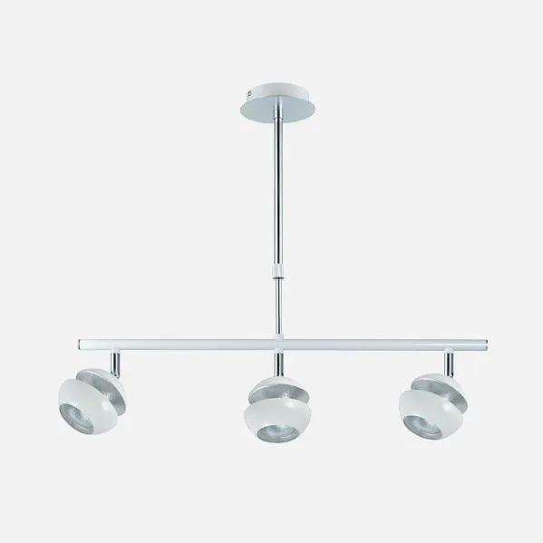 Pendant light Beethoven White/silver 3xgu10