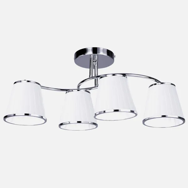 Lampara Lantanas 4xe27 Cromo Pant.blanca  24x64x31,5 Cm