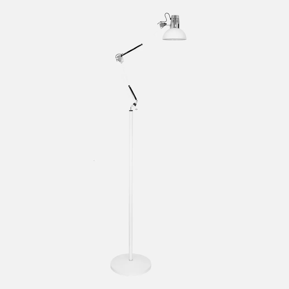 140341065 - Flexo De Pie Articulable Rutilo 1xe27 Blanco/cromo 180x28x28 Cm