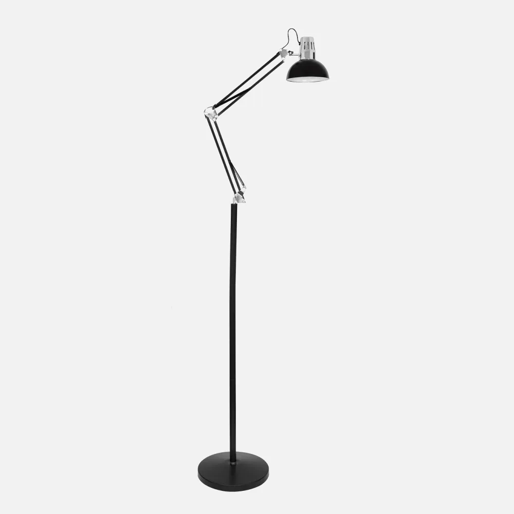 140341052 - Flexo De Pie Articulable Rutilo 1xe27 Negro/cromo 180x28x28 Cm