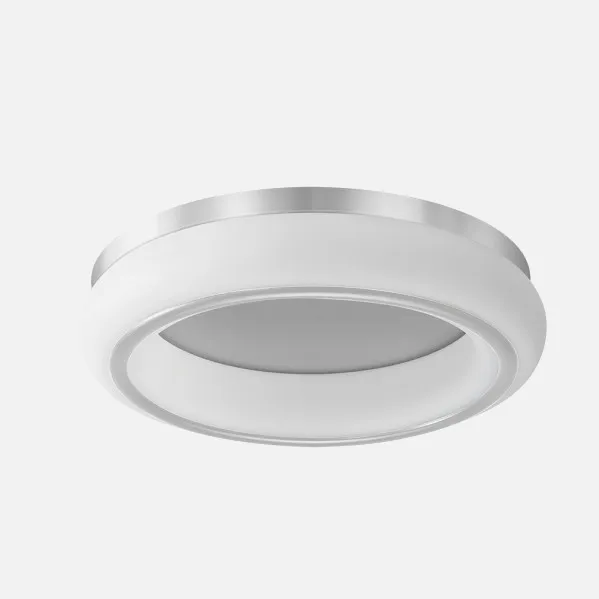 Plafon Paris 48w 3000-4000-6500k Blanco/plata 4080 Lm 12x55x55 Cm C/remoto, Memoria Y Reg.intensidad