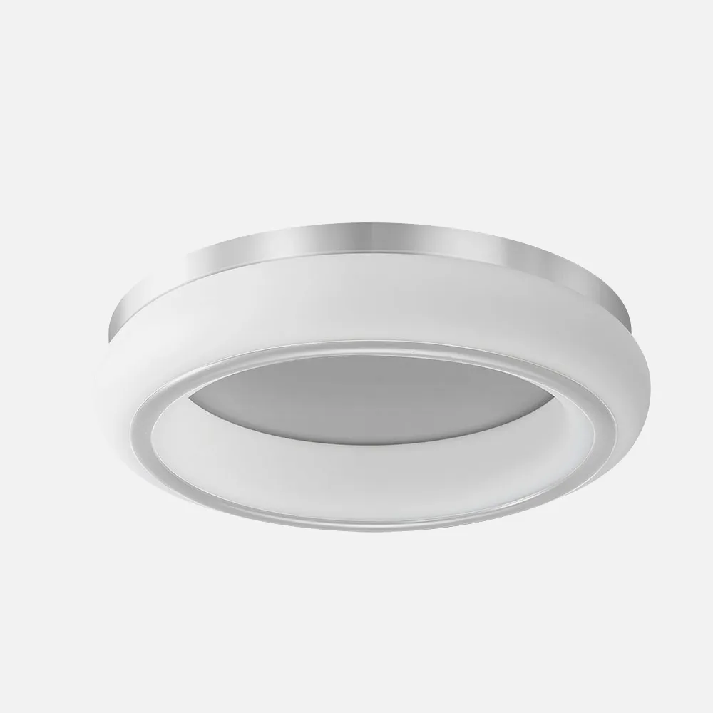 Plafon Paris 48w 3000-4000-6500k Blanco/plata 4080 Lm 12x55x55 Cm C/remoto, Memoria Y Reg.intensidad