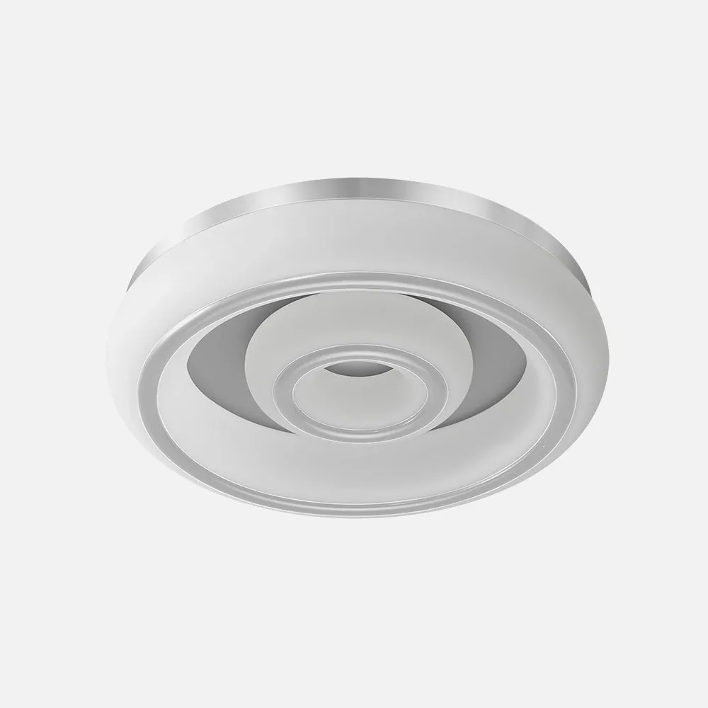 154782001 - Ceiling light Paris 66w 3000-4000-6500k White/silver 5610 Lm 12x55x55 Cm w/remote, memory and dimming