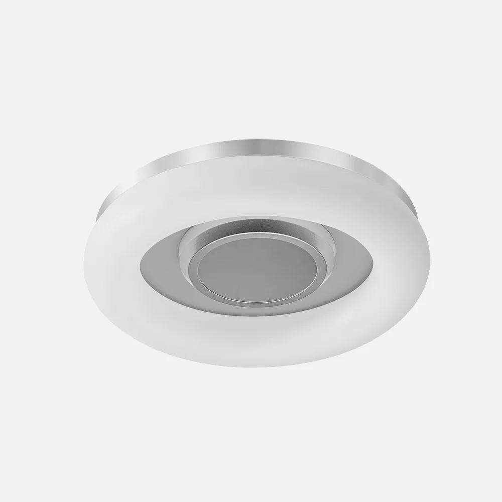 Plafon Paris 48+16w 3000-4000-6500k Blanc/plata 5440lm 12x55d C/remoro, Memoria Y Reg.Intensidad