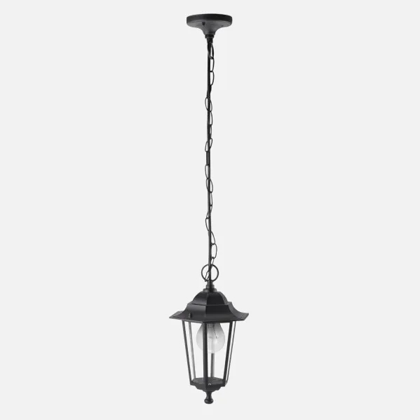 Colgante Exterior Aluminio Auriga 1xe27 Negro Regx17x17 Cm  Ip44