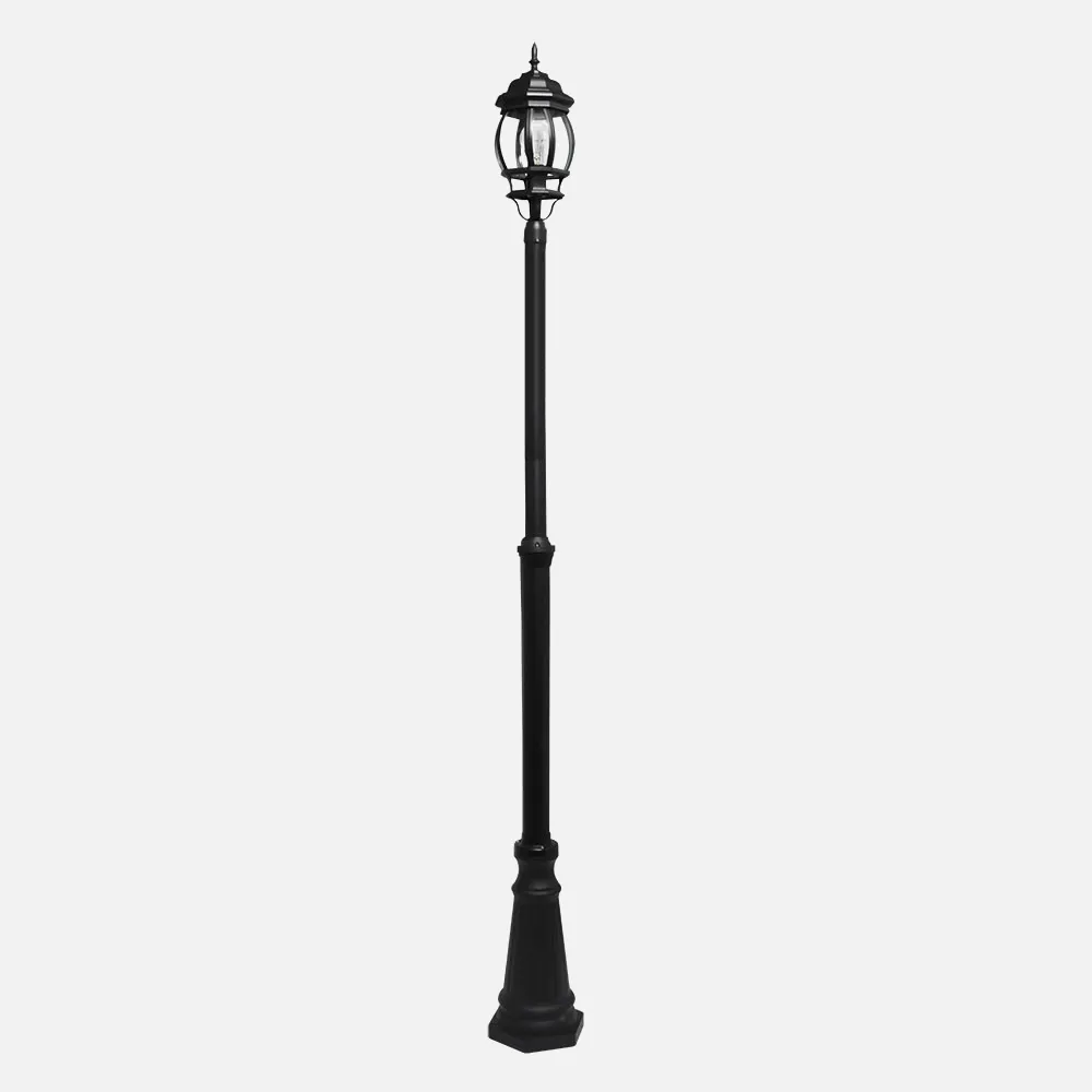 149541009 - Farola Exterior Aluminio Caelum 1xe27 Negro Ip44  228x18x18 Cm