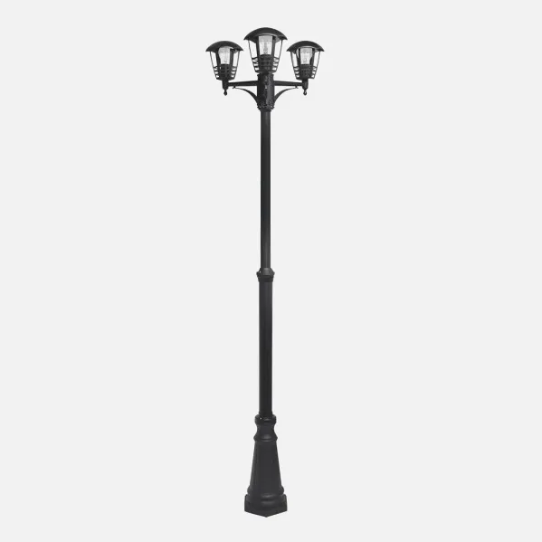Farola Exterior Aluminio Alnilan 3xe27 Negro Ip44  220x55x55 Cm