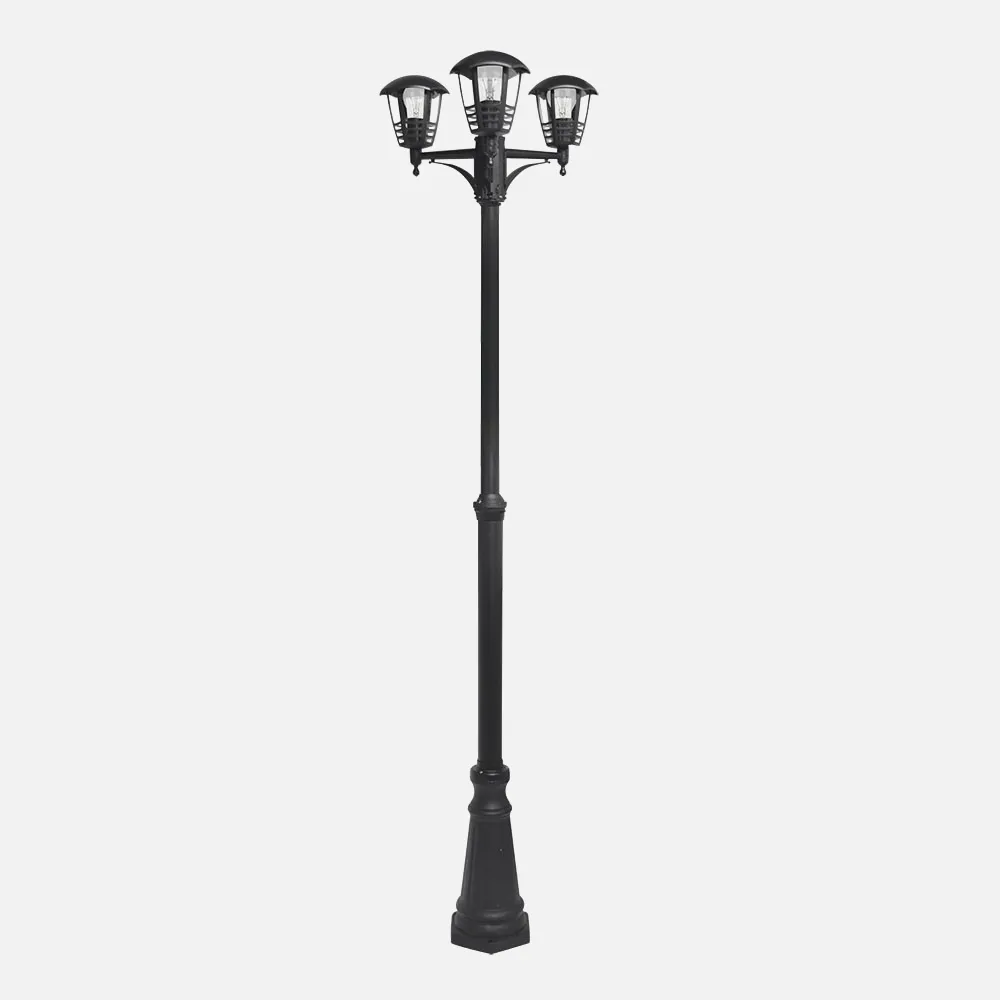 150243009 - Farola Exterior Aluminio Alnilan 3xe27 Negro Ip44  220x55x55 Cm