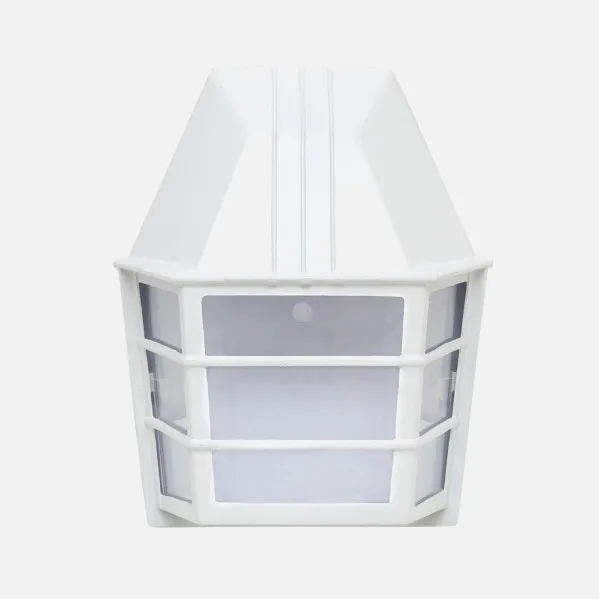 Outdoor Wall Light Aluminium Acrux 1xe27 White Ip23  24x20x11,5 Cm