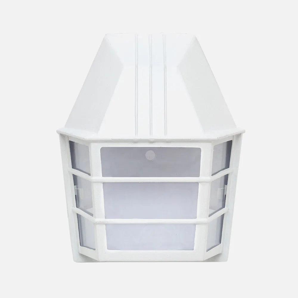 Aplique Exterior Aluminio Acrux 1xe27 Blanco Ip23  24x20x11,5 Cm