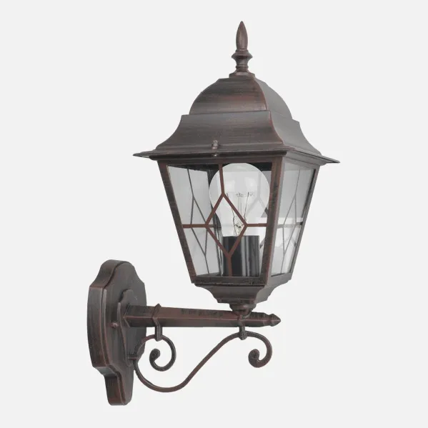 Outdoor Wall Light Aluminium Bootes 1xe27 Brown Ip44 44x27x18 Cm