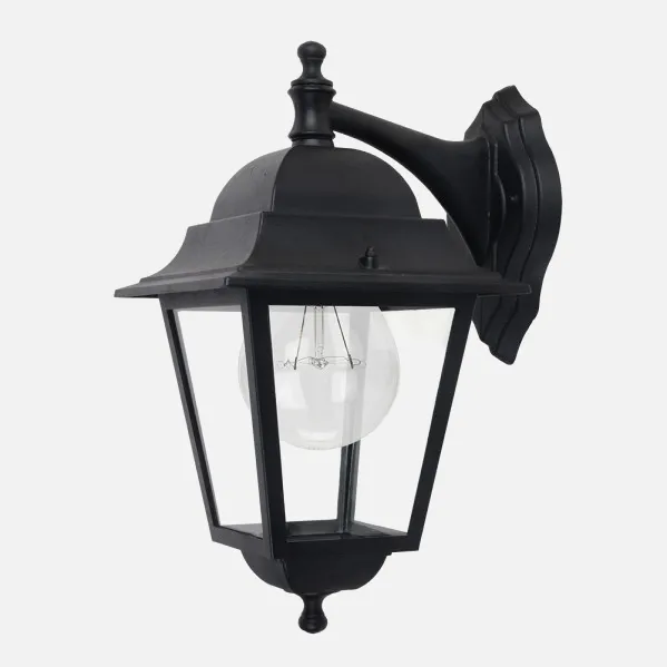 Outdoor Wall Light Aluminium Spica 1xe27 Black Ip44  42x28x21,5 Cm