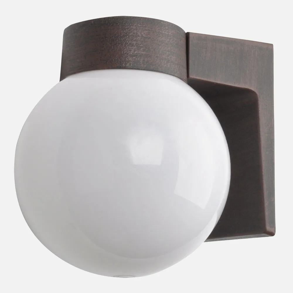 Aplique Exterior Aluminio Procyon 1xe27 Marron  18x15x18 Cm  Ip44