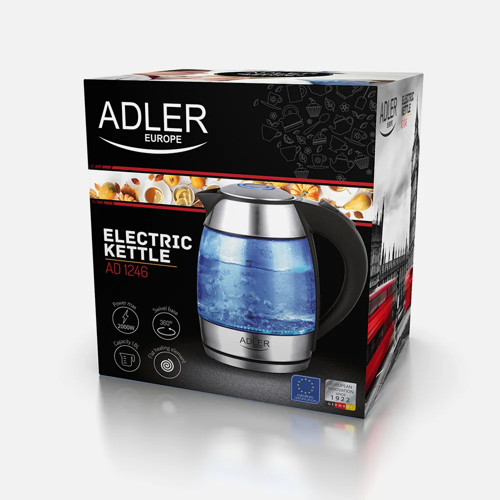 Hervidor De Agua Elect. De Vidrio 0,5-1,8l 2200w Apagado Automatico.filtro Anti-cal