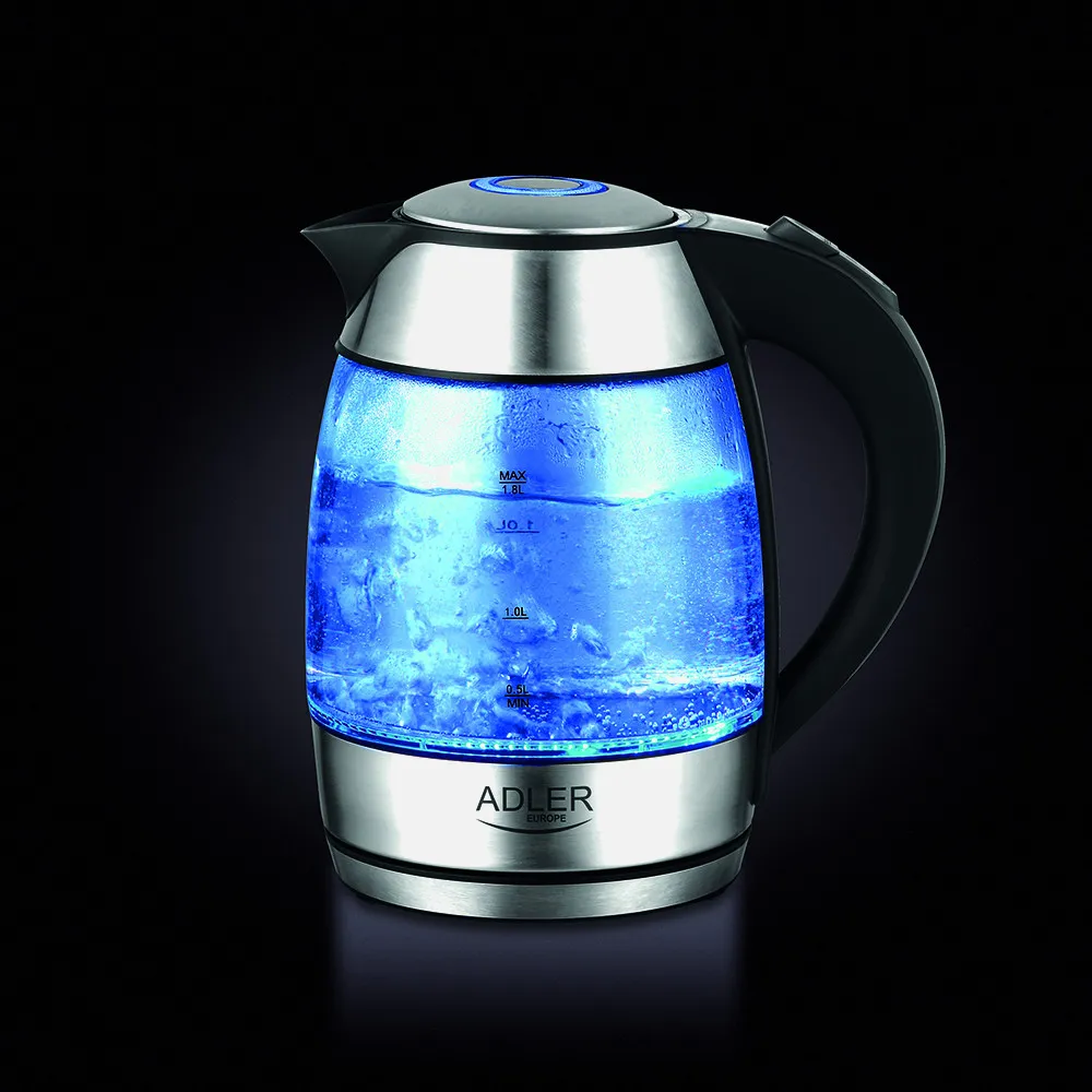 Hervidor De Agua Elect. De Vidrio 0,5-1,8l 2200w Apagado Automatico.filtro Anti-cal