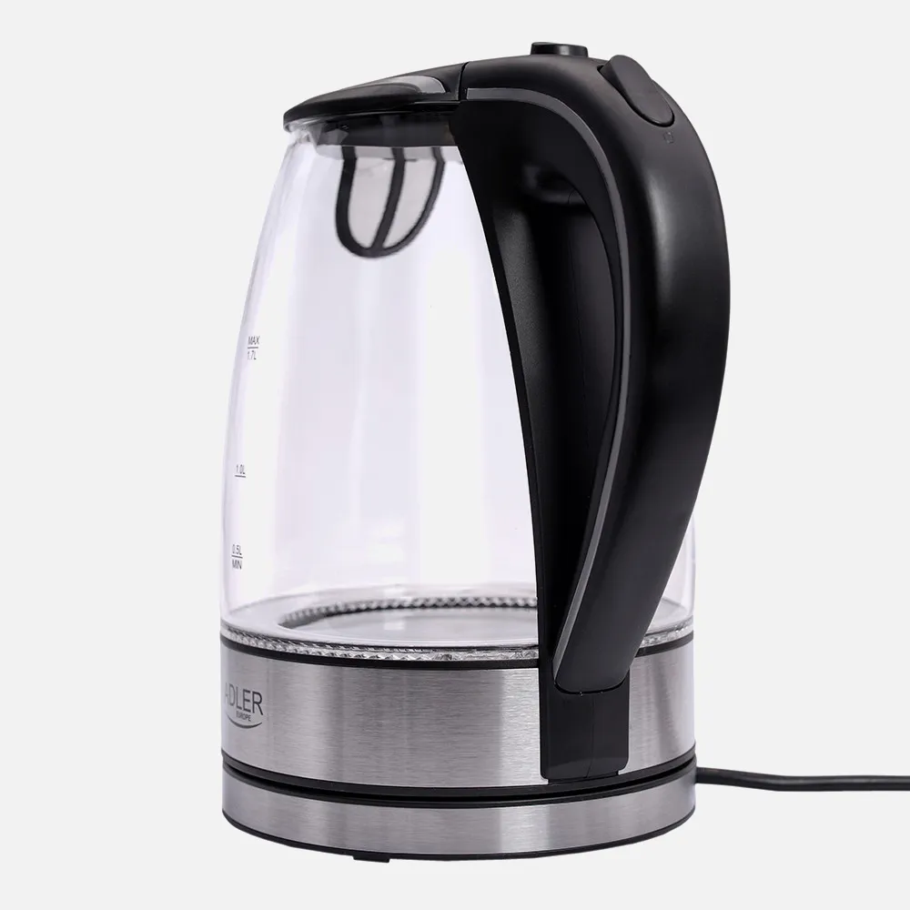 Hervidor De Agua Elect. De Vidrio 0,5-1,7 L 2200w Apagado Automatico.filtro Anti-cal