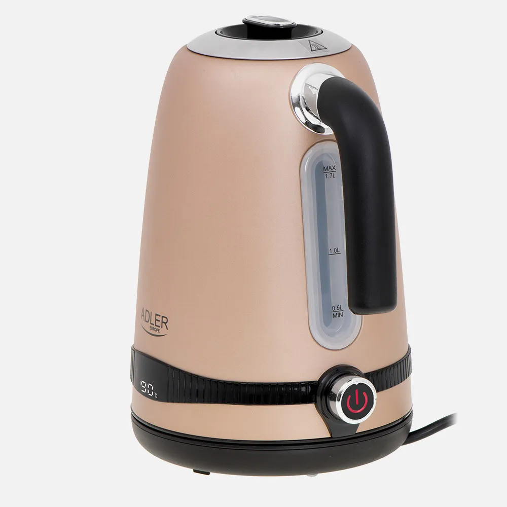 Hervidor De Agua Elect. Acero Inox. 1.7l 2200w Pantalla Lcd Mantenimiento Temperatura