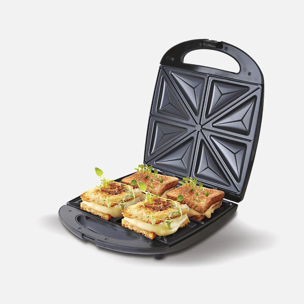 Sandwichera XL C/termostato 1500w 4 Compartimentos Antiadherente