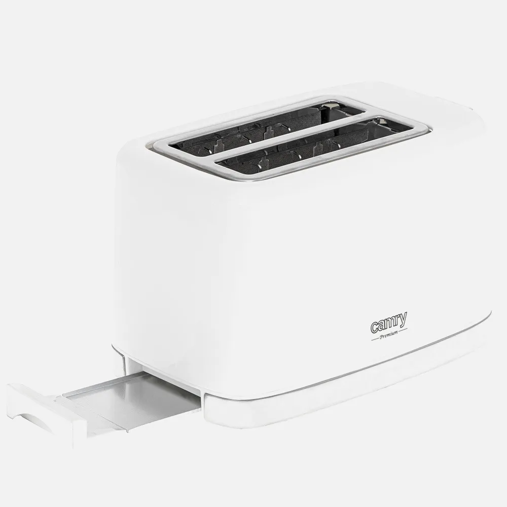 Tostadora 2 Reban. 900w Blanca Parrilla Superior Apagado Automatico Y Boton Detener