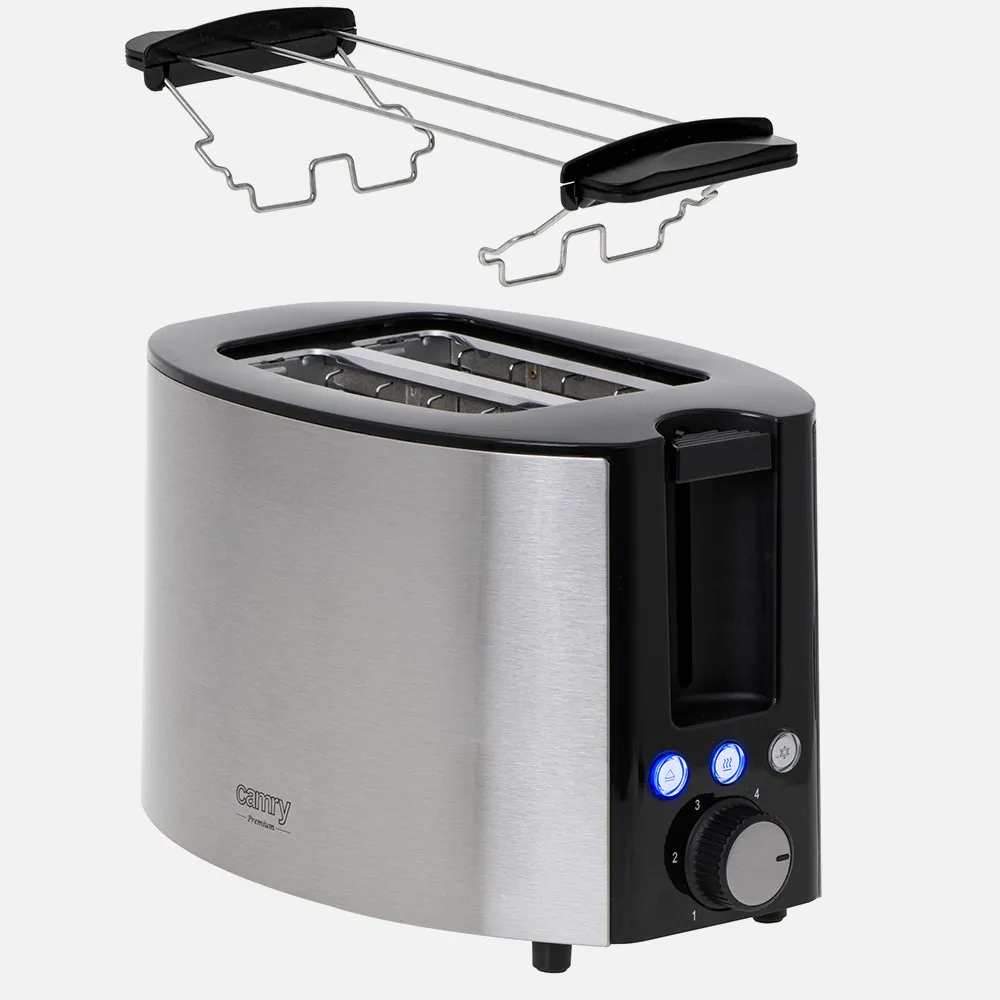 Tostadora 2 Reban. 1000w Parrilla Superior C/ajuste De Tostado, Boton Cancelar