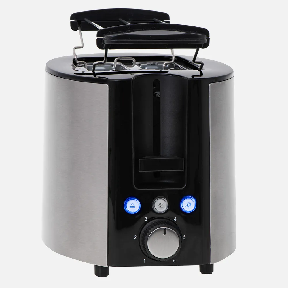 Tostadora 2 Reban. 1000w Parrilla Superior C/ajuste De Tostado, Boton Cancelar
