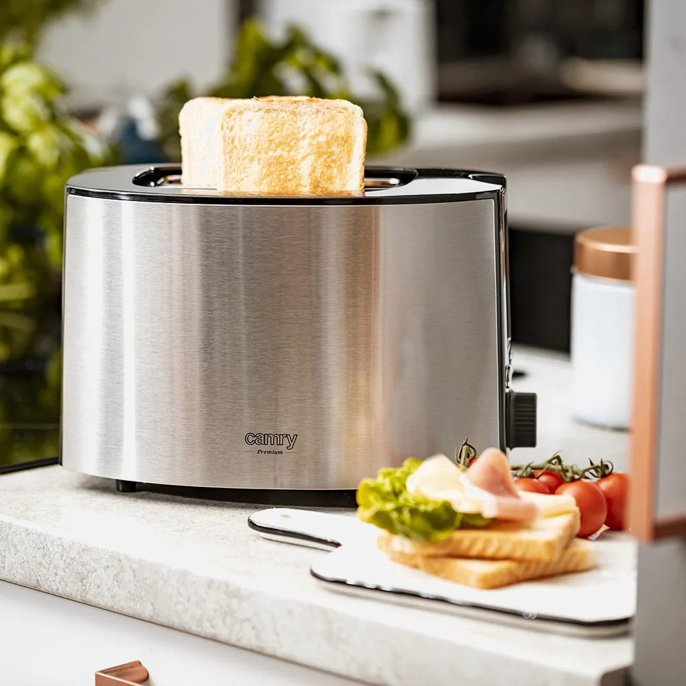 Tostadora 2 Reban. 1000w Parrilla Superior C/ajuste De Tostado, Boton Cancelar