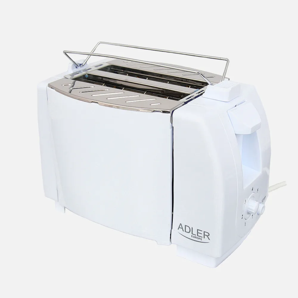 Tostadora 2 Reban. 750w Blanca Rejilla Calentar C/ajuste De Tostado, Boton Cancelar