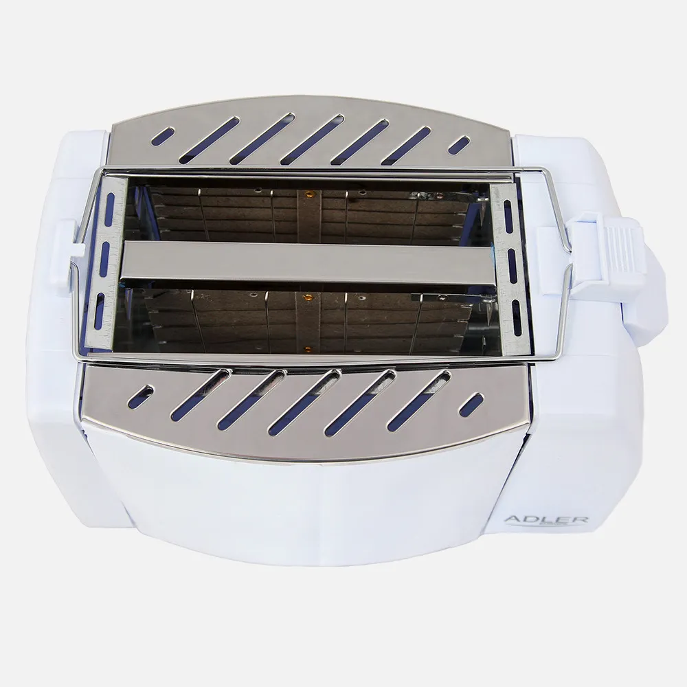 Tostadora 2 Reban. 750w Blanca Rejilla Calentar C/ajuste De Tostado, Boton Cancelar
