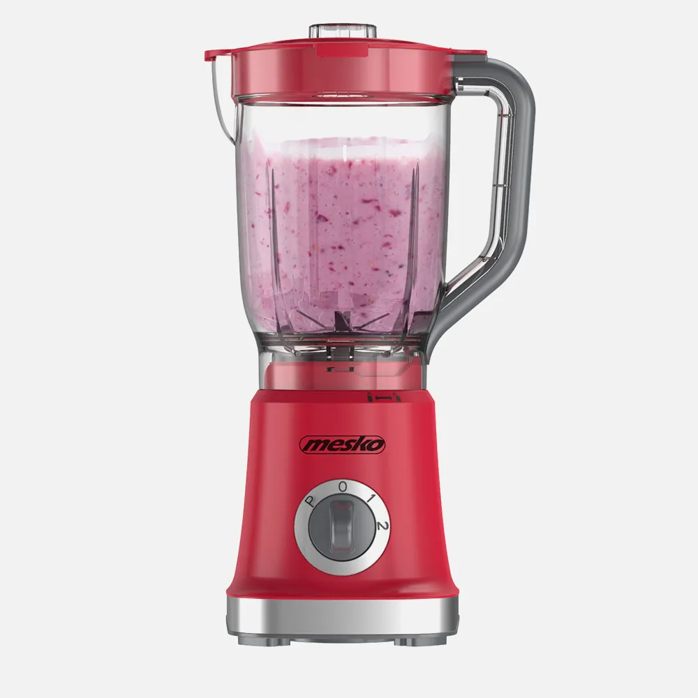 Batidora 1000w 4 Cuchillas Acero Inox. 1.8l Rojo 2 Veloc. Funcion Pulso Vaso Sin Bpa
